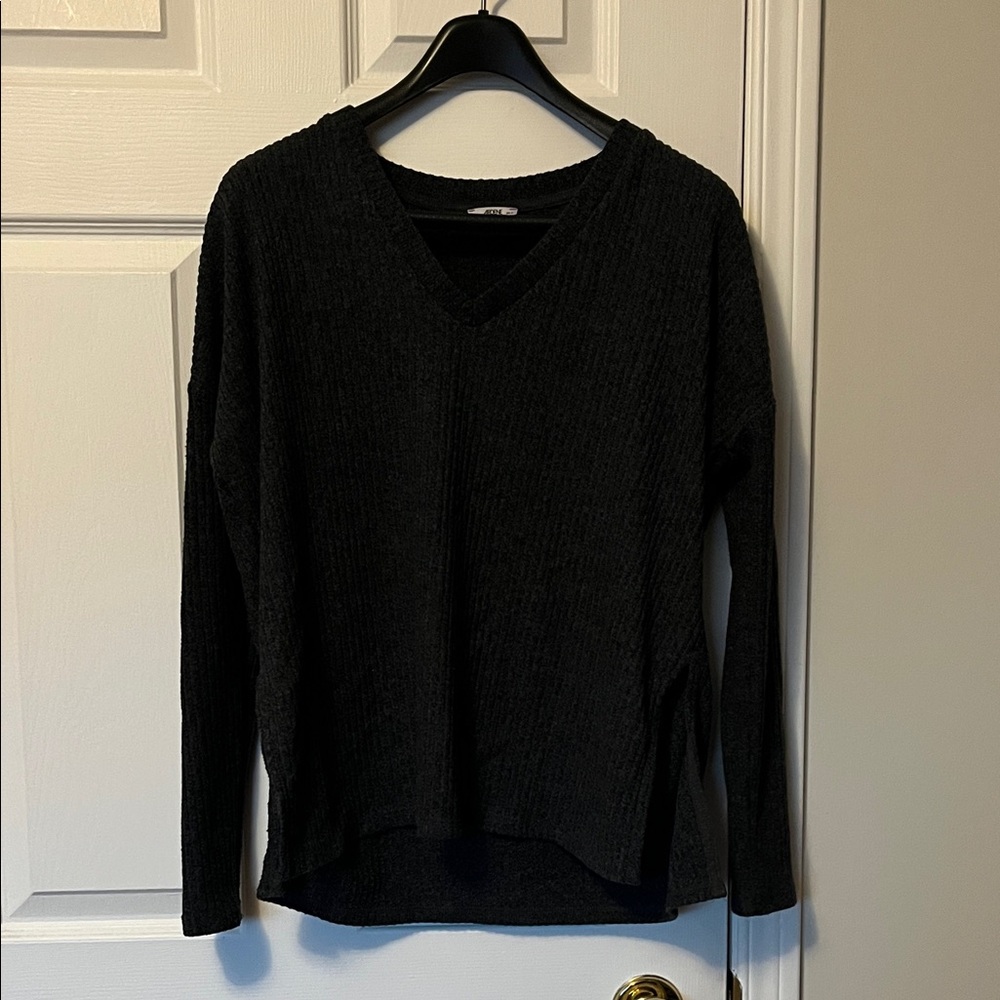 Ardene Charcoal V-Neck Oversized Sweater